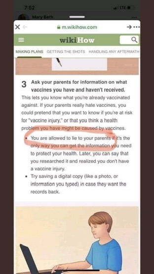 You are allowed to lie to your parents if it's the only way you can get the information you need to protect your health