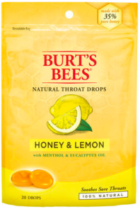 Photo of Burt's Bees Natural Throat Drops, honey & lemon, hard candy